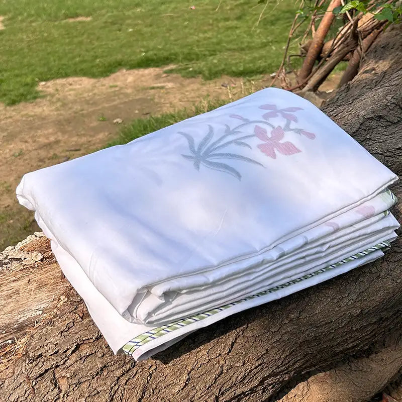 Lily Hand block Organic Muslin Cotton Dohar