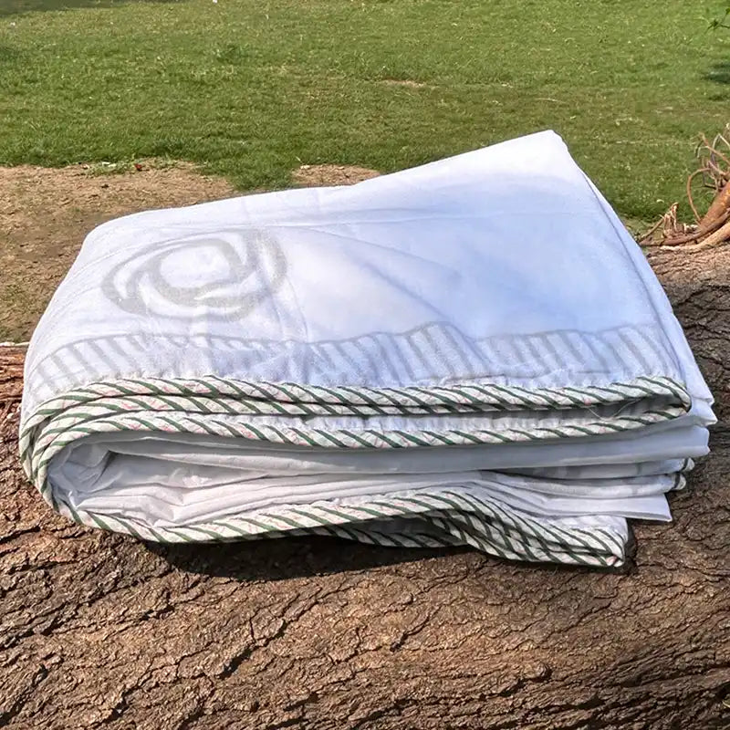 Loom Earth™ Hand block Organic Muslin Cotton Dohar