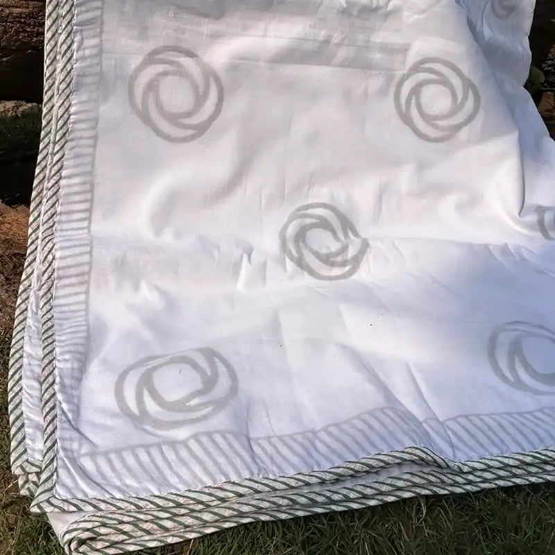 Loom Earth™ Hand block Organic Muslin Cotton Dohar