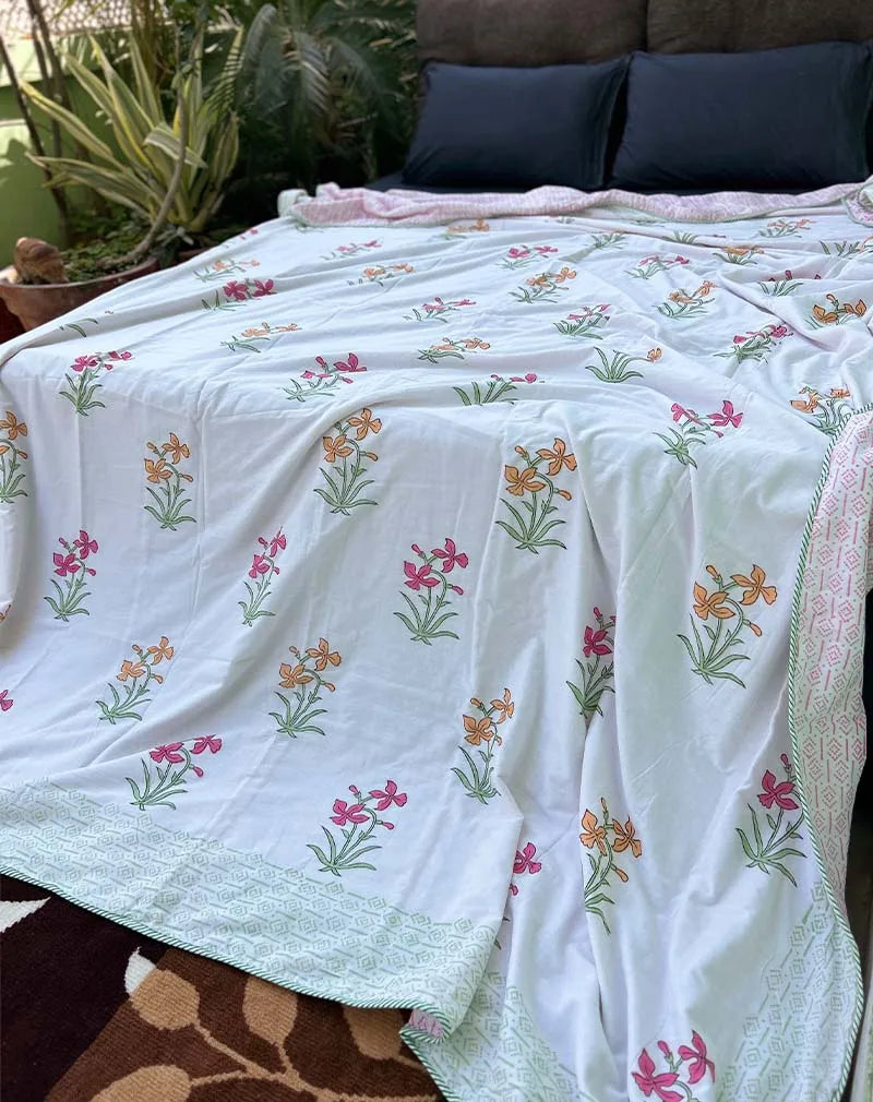 Hand Block Print Cotton Dohar AC Blanket