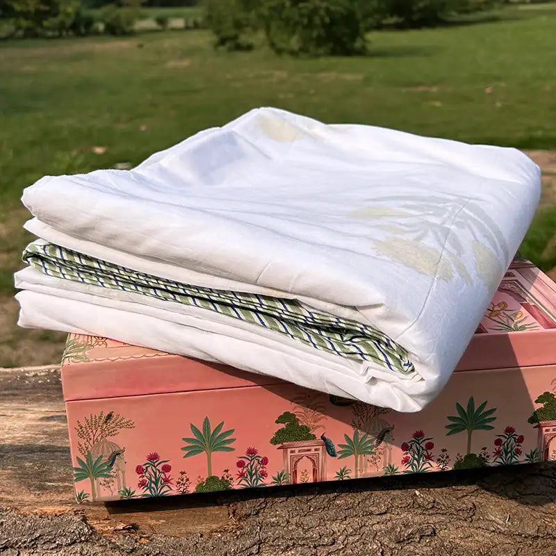 Marigold Hand block Organic Muslin Cotton Dohar