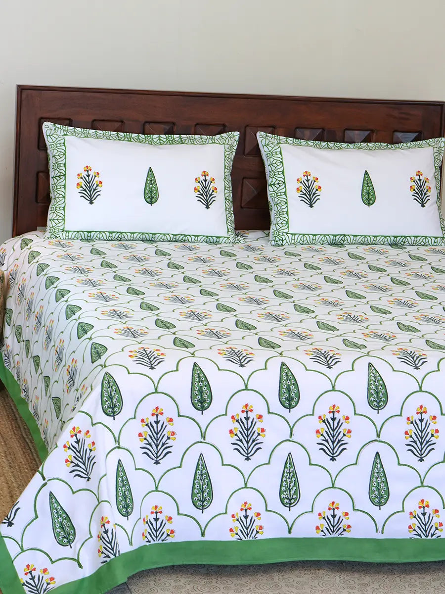 Floral Percale Cotton Bedsheet