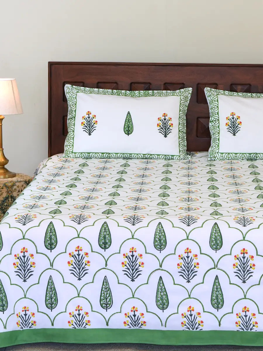 Floral Percale Cotton Bedsheet