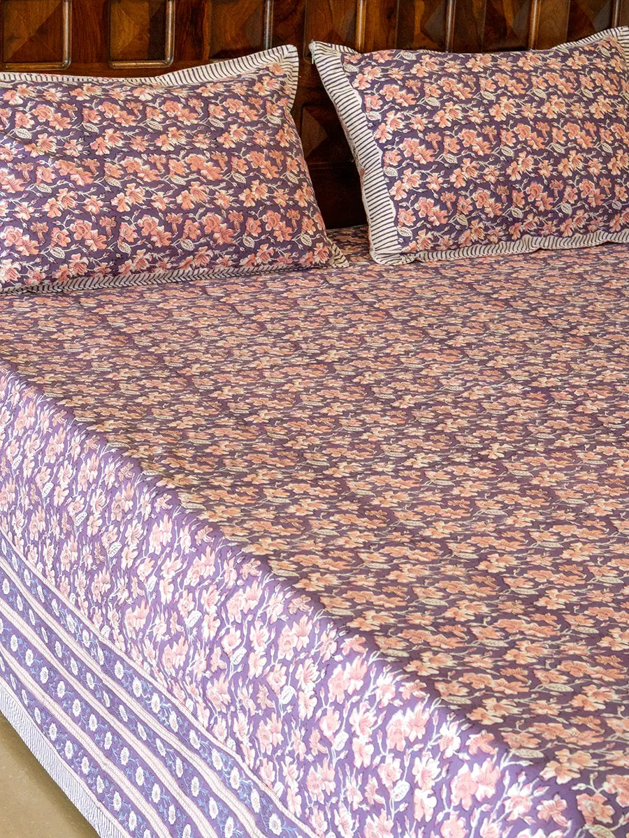 Gulab Bagh Percale Cotton Bedsheet
