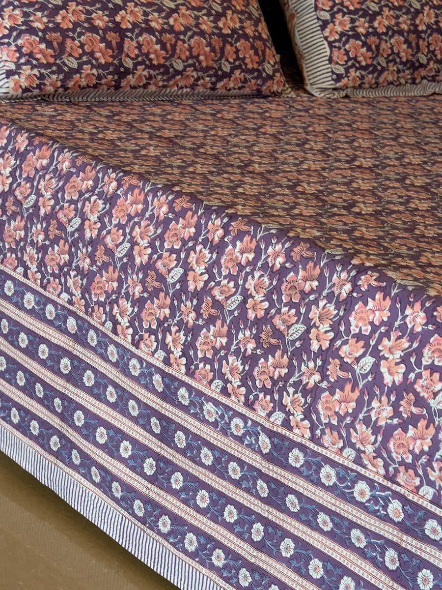 Gulab Bagh Percale Cotton Bedsheet
