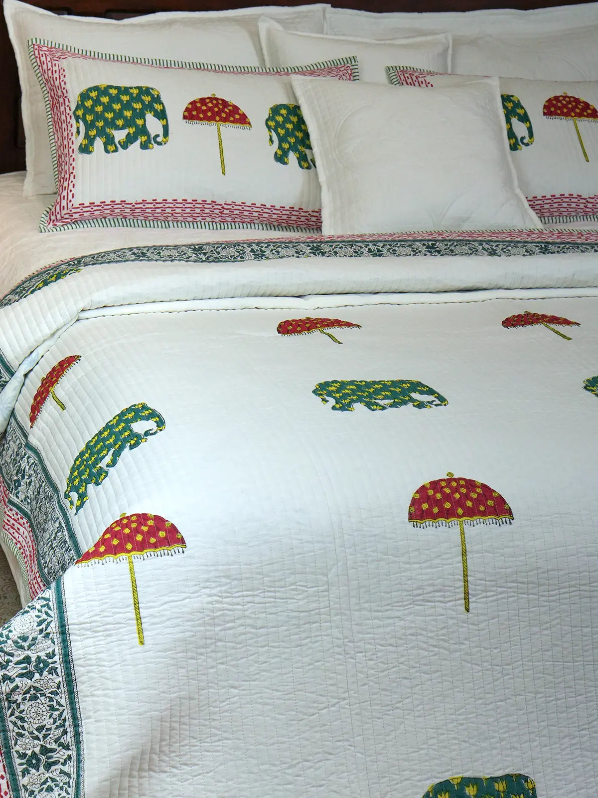 Haathi Umbrella Cotton Bedspread