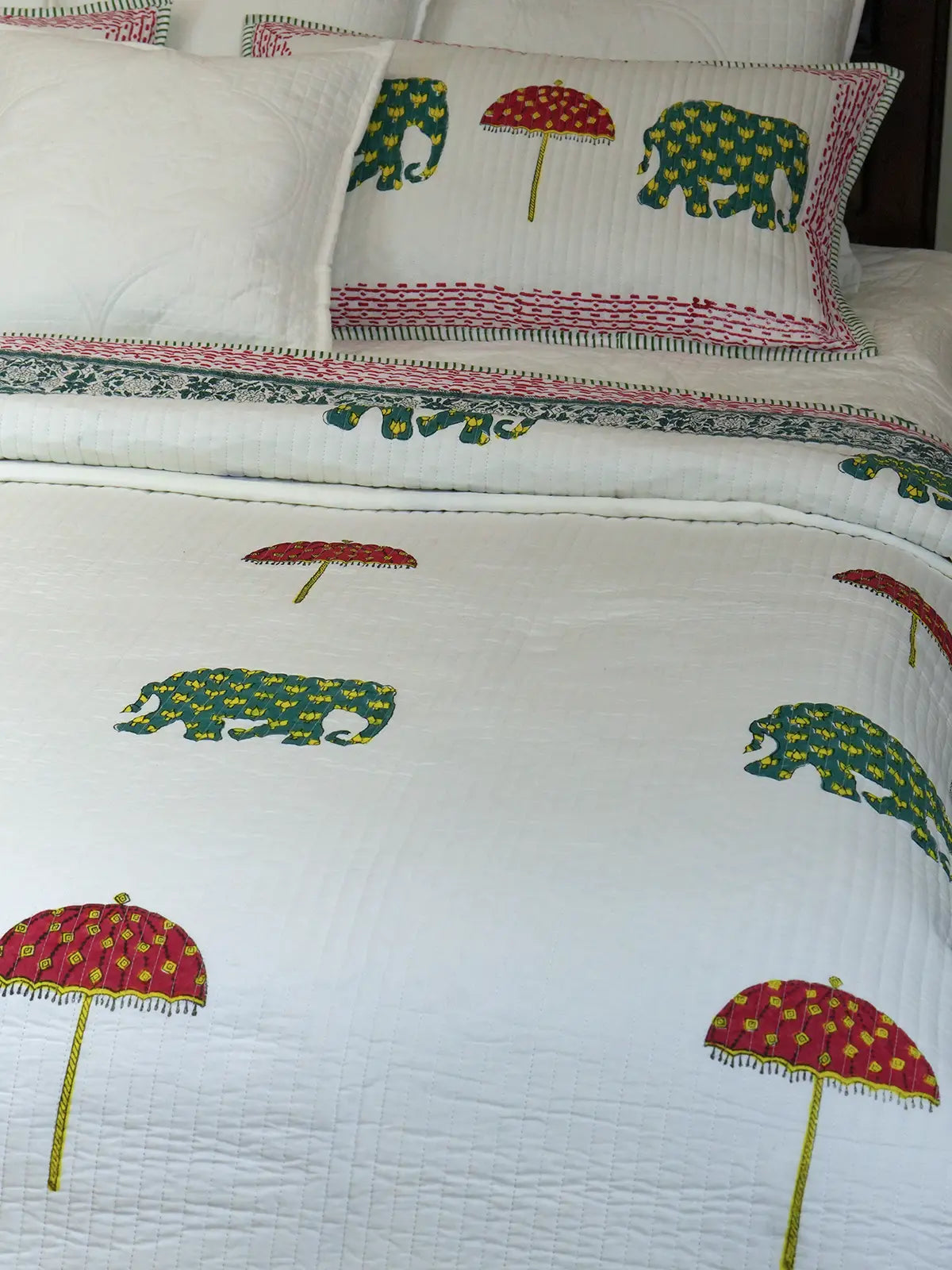 Haathi Umbrella Cotton Bedspread
