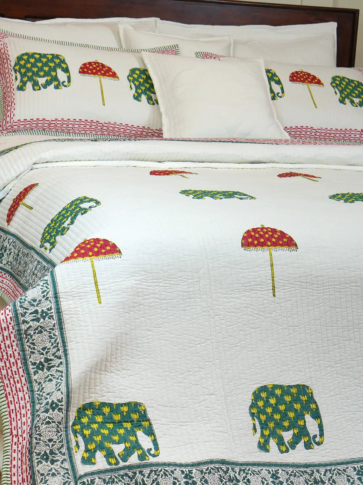 Haathi Umbrella Cotton Bedspread