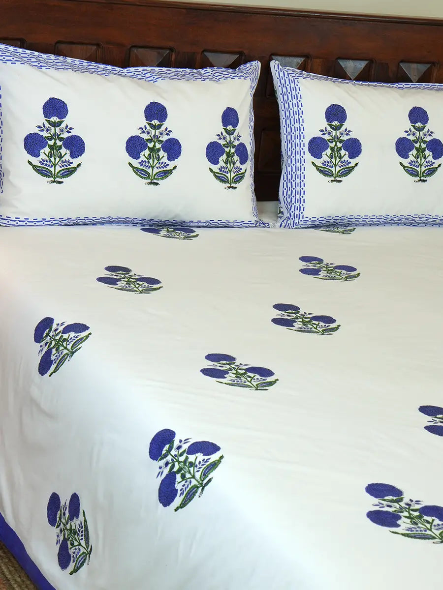 Iris Percale Cotton Bedsheet