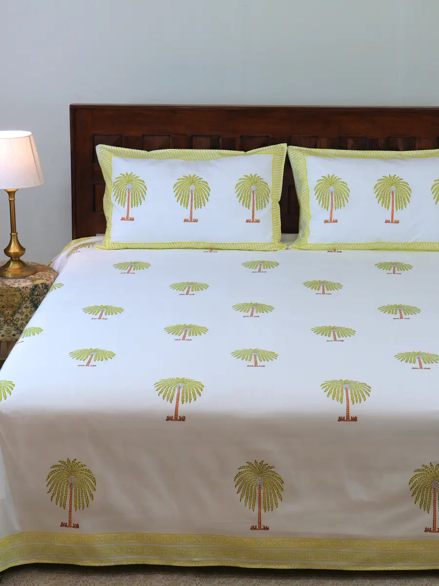 Palm Percale Cotton Bedsheet