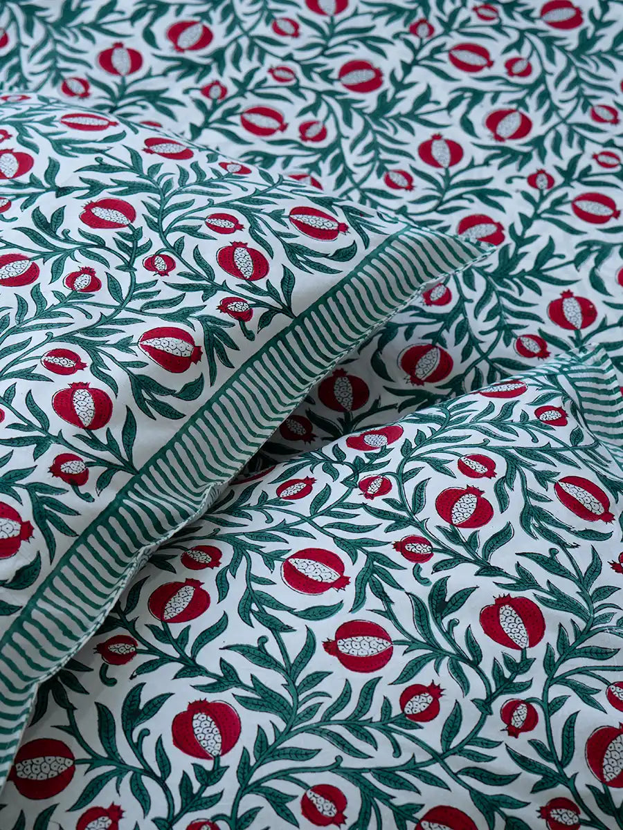 Pomegranates Premium Cotton Bed Sheet Set