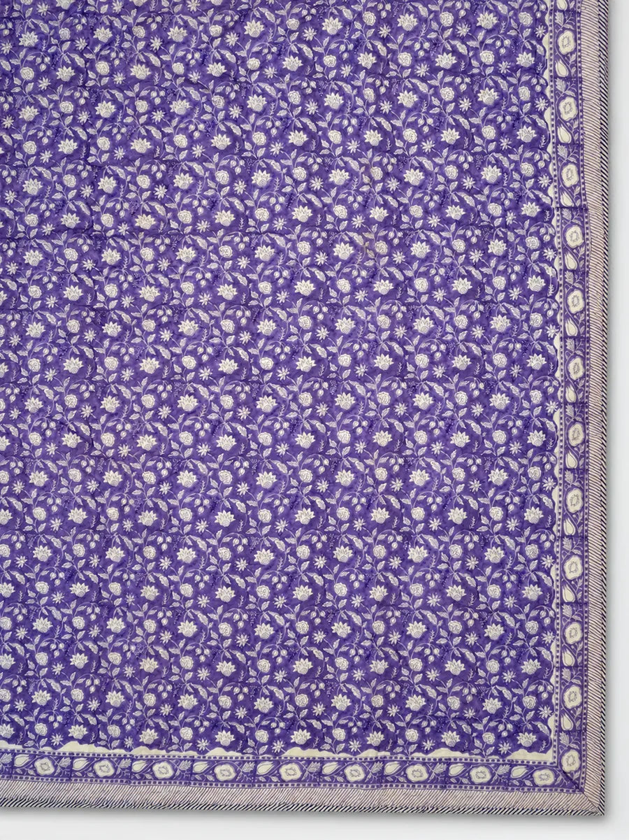 Premium Muslin Razai - Lavender Bloom