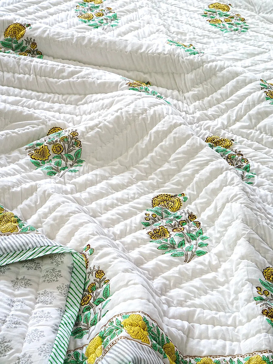 Premium Muslin Razai - Sunbloom