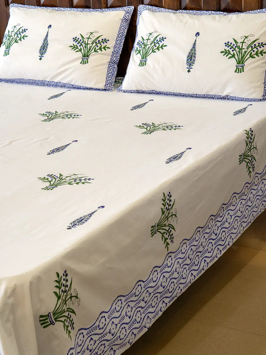 Royal Paisley Percale Cotton Bedsheet