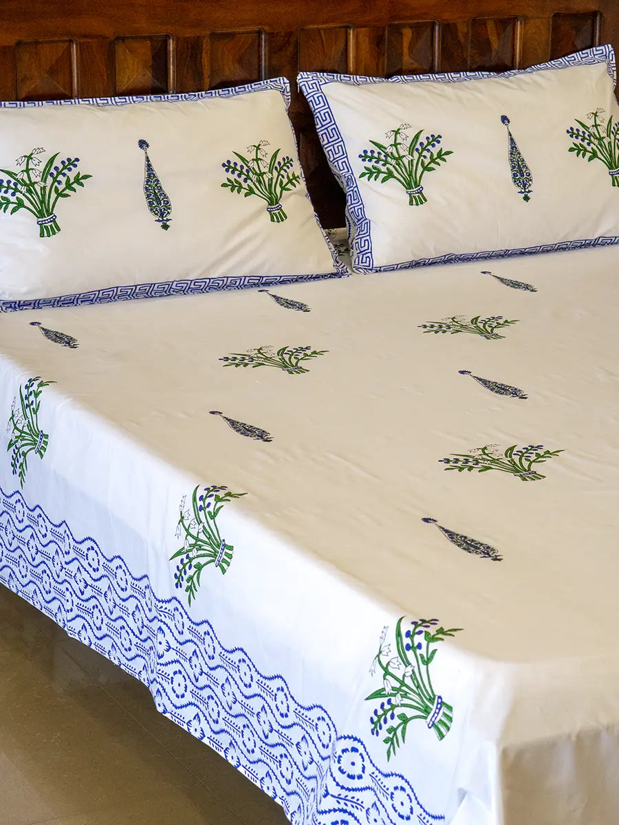 Royal Paisley Percale Cotton Bedsheet