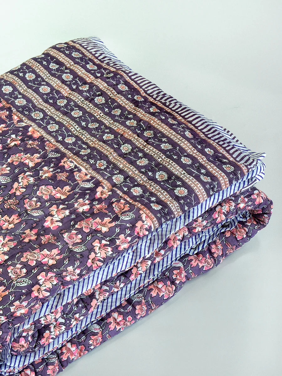 Winter Special Muslin Quilt - Gulab Bagh