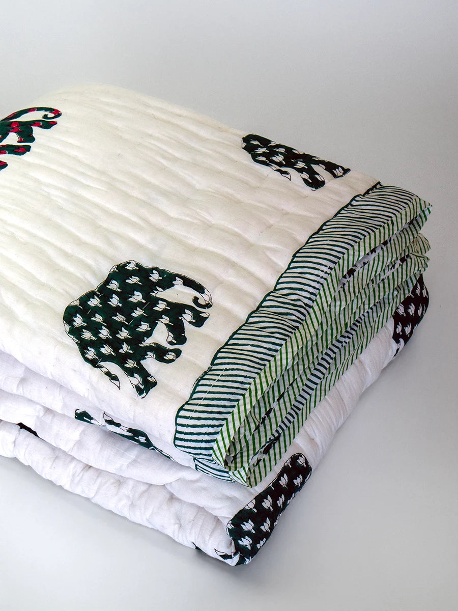 Winter Special Muslin Quilt - Haathi