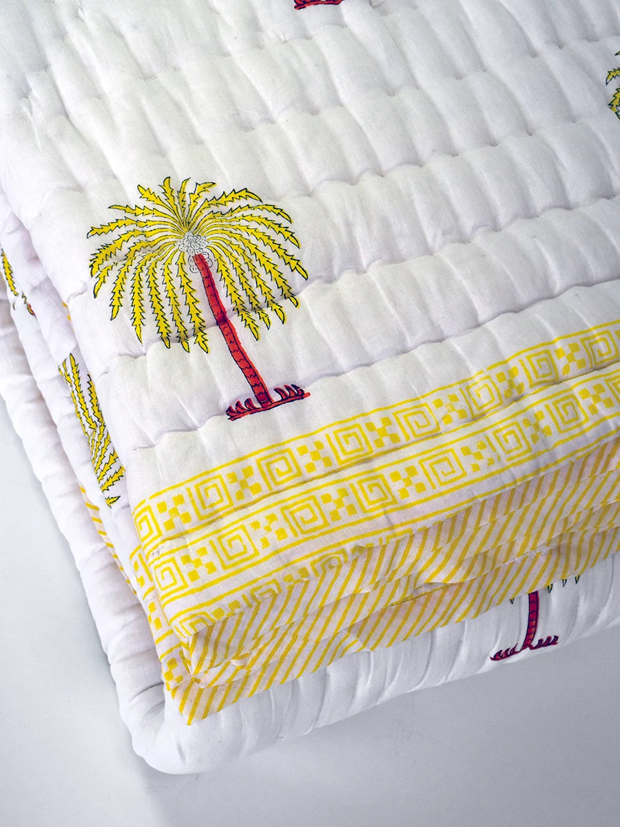 Winter Special Muslin Quilt - Palm