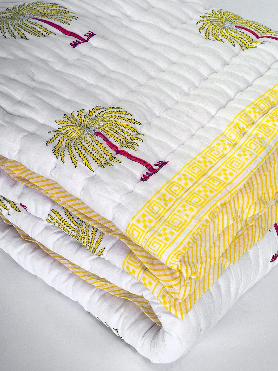 Winter Special Muslin Quilt - Palm
