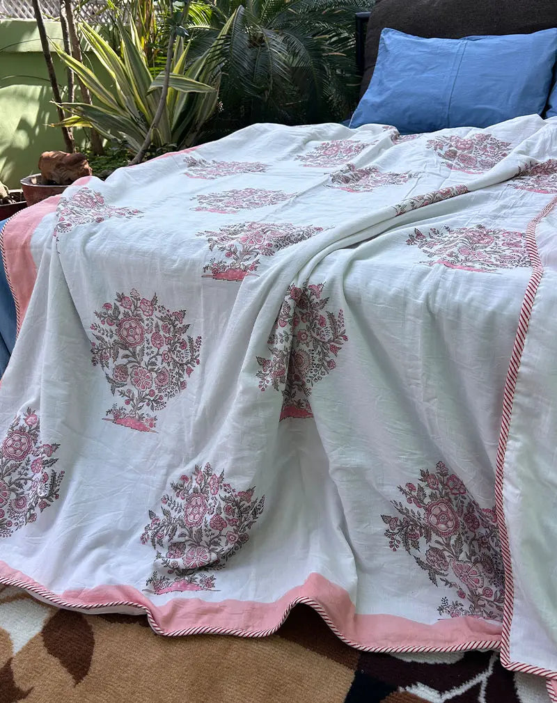 Khayali Hand Block Print Cotton Dohar AC Blanket
