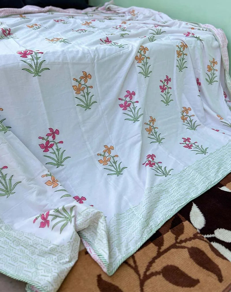 Manchali Hand Block Print Cotton Dohar AC Blanket